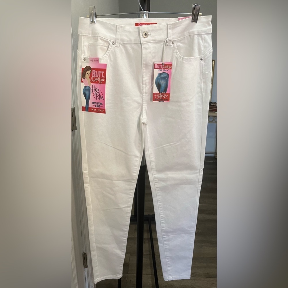 NWT Wax Jeans White Butt Lifting High Rise Skinny Jeans Women’s 9